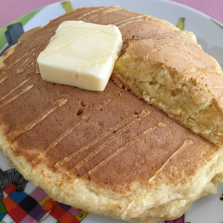 栄養たっぷり♪にんじん林檎おから入りホットケーキ